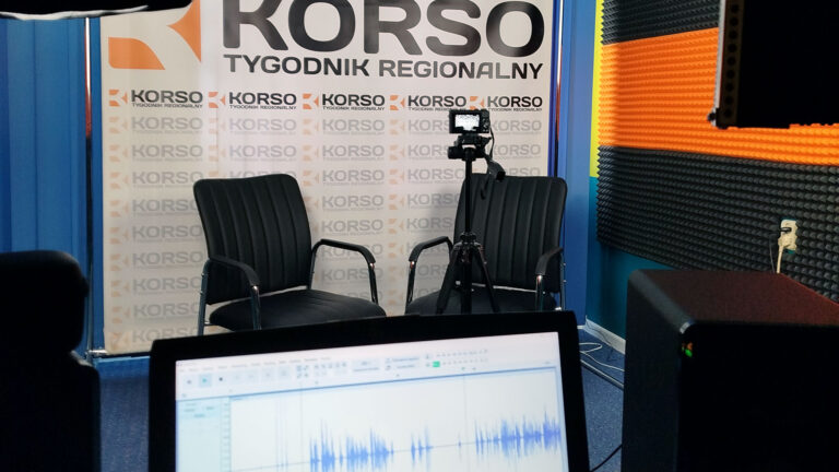 Nowe studio podcastowe Korso już działa. Mikrofony włączone, ruszają pierwsze nagrania